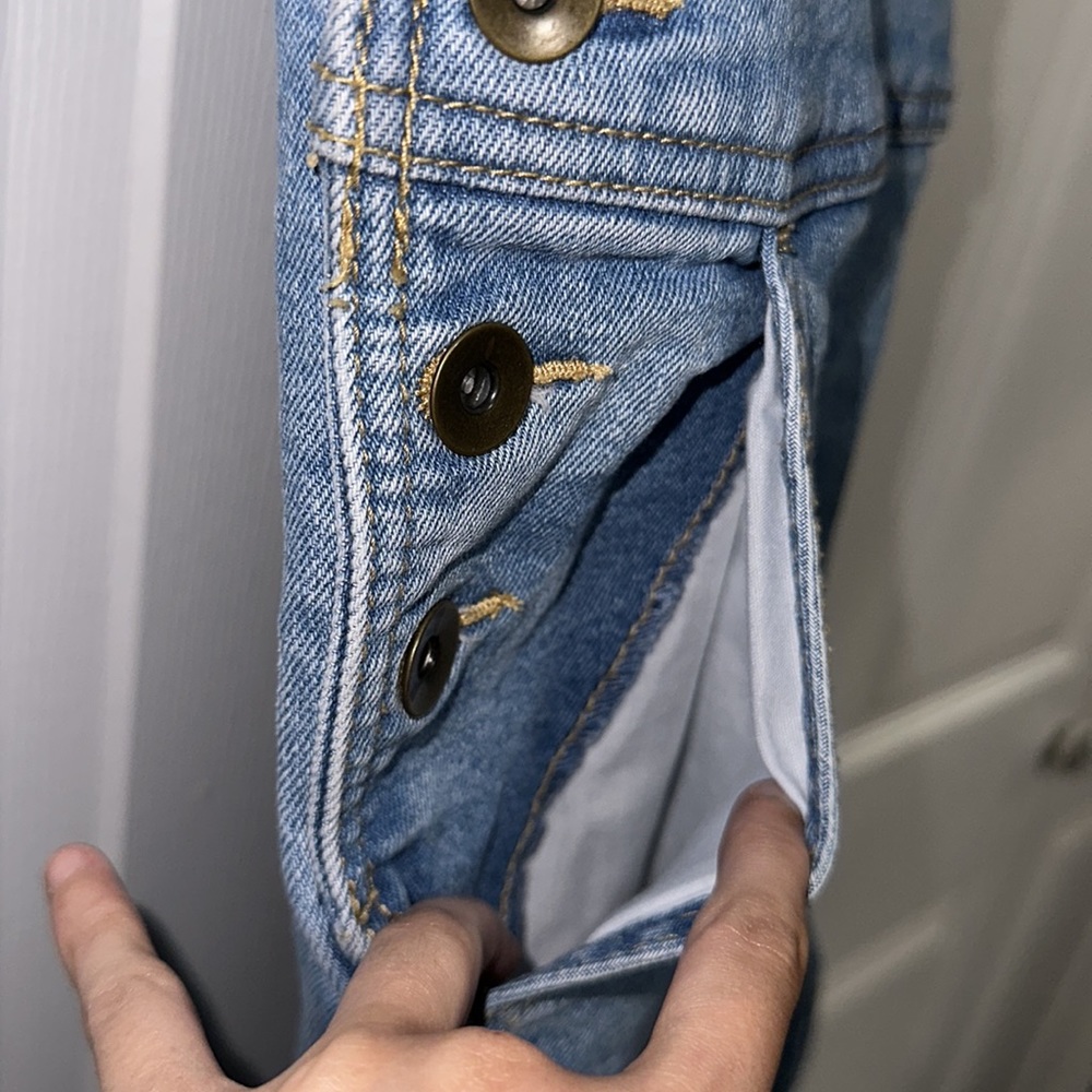 Pastel Rainbow Denim Oversized "Queen" Over-Alls - Picture 4 of 13